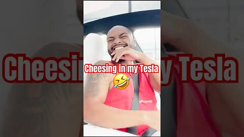 Cheesing in my Tesla I was TOO GEEKED to be serious🤣 #Get2Steppin w S2