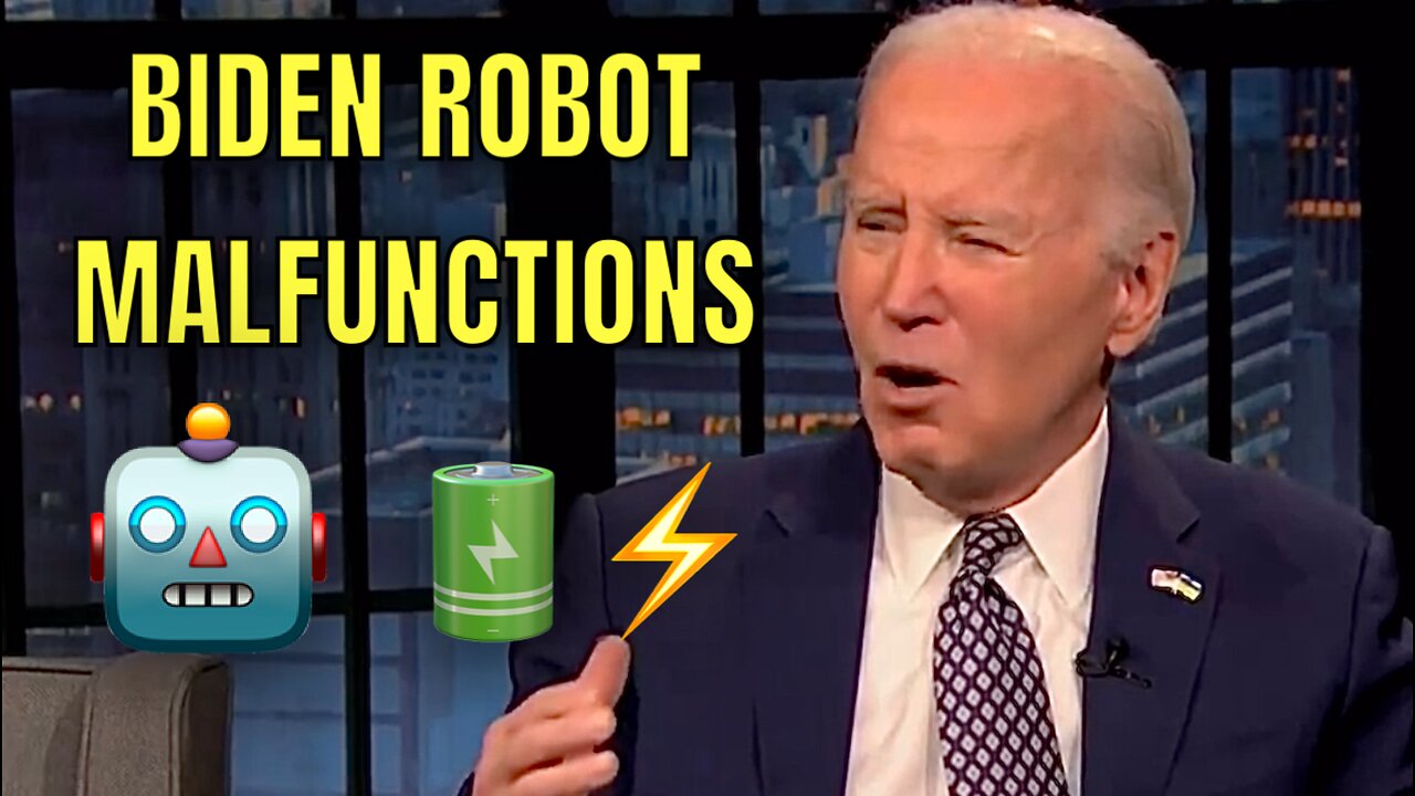 ROBOT PRESIDENT BIDEN MALFUNCTIONED LIVE ON LATE NIGHT TV🤖💥