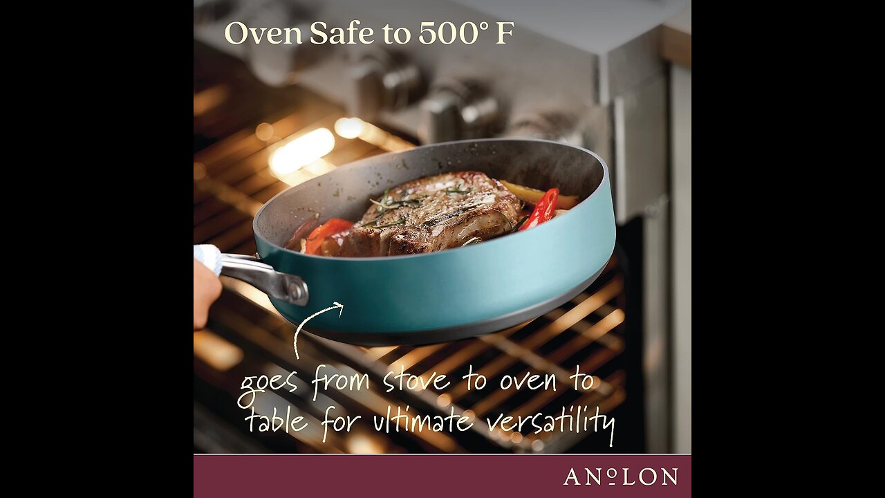 Anolon Achieve Hard Anodized Nonstick Cookware Pots and Pans Set