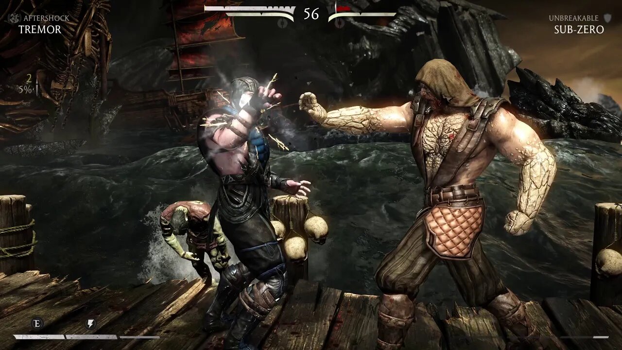 Mortal Kombat X: Tremor (Aftershock) vs Sub-Zero (Unbreakable) - 1440p No Commentary