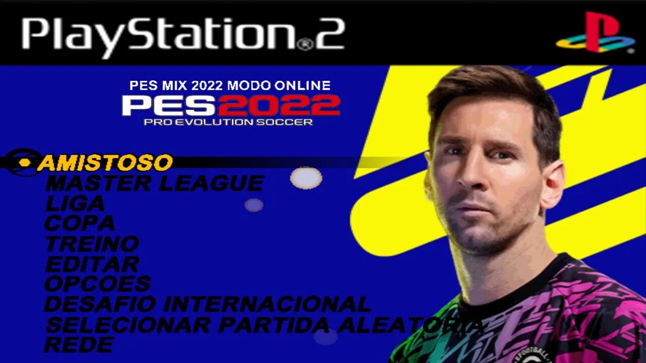 PES 2022 PS2 MODO ONLINE ATUALIZADO + TIMES CLASSICOS EDITOR PLAY MIX ITAQUI