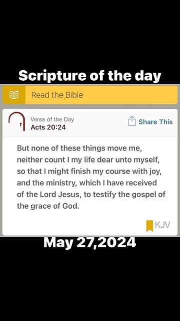 05/27/24 Scripture of the day