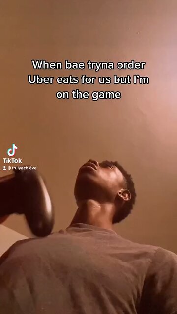 When bae is trying to order us food BUT I’m too busy the game 😂😂