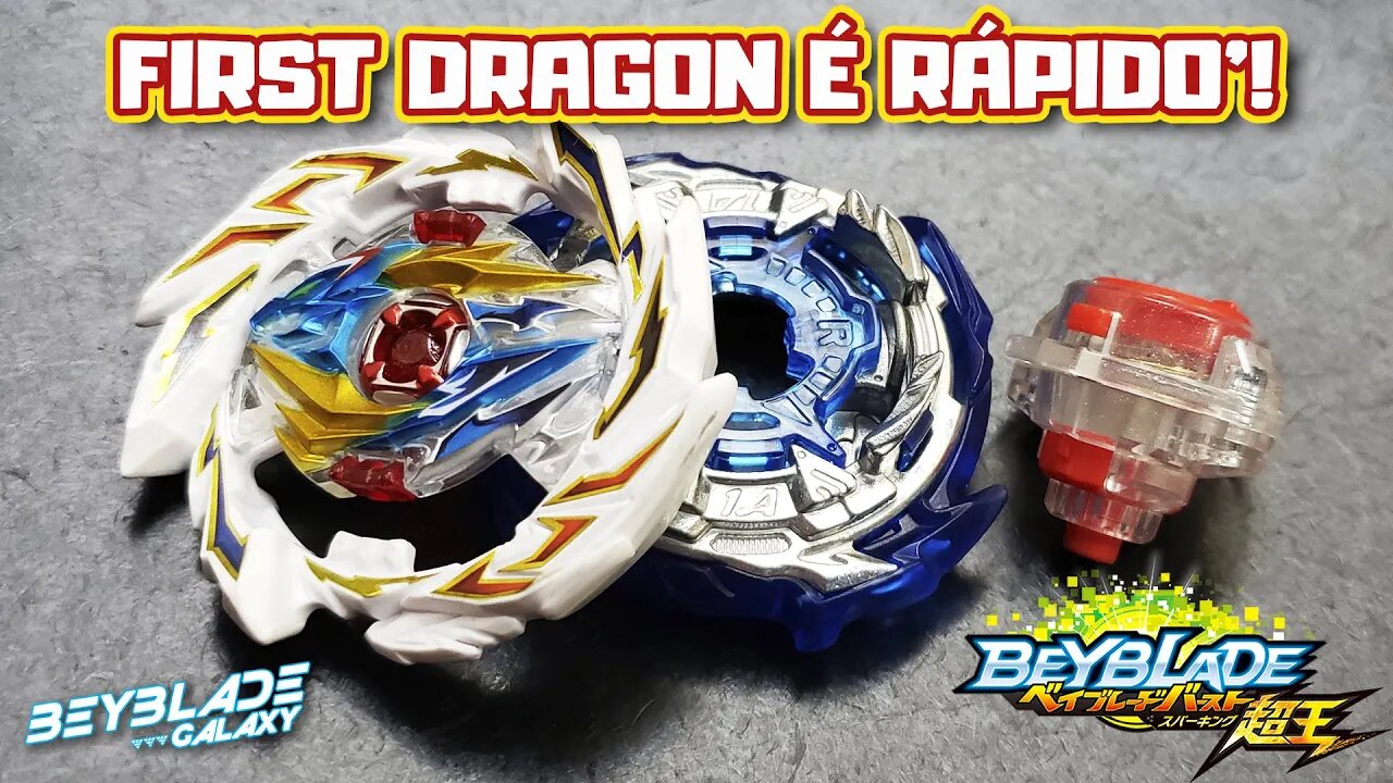 Testando 028 - FIRST DRAGON .Qc' 1A contra 3 combos - Beyblade Burst ベイブレードバースト