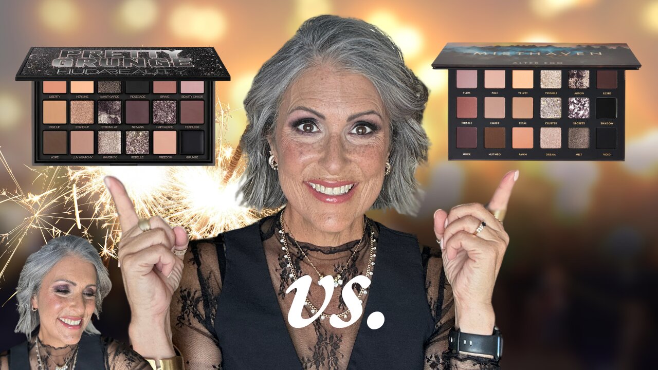 Huda vs. Alter Ego Last Minute NYE Glam Makeup for Mature Women + Announcement