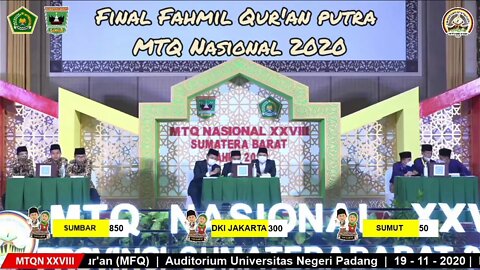 Final Fahmil Qur'an putra MTQ Nasional 2020