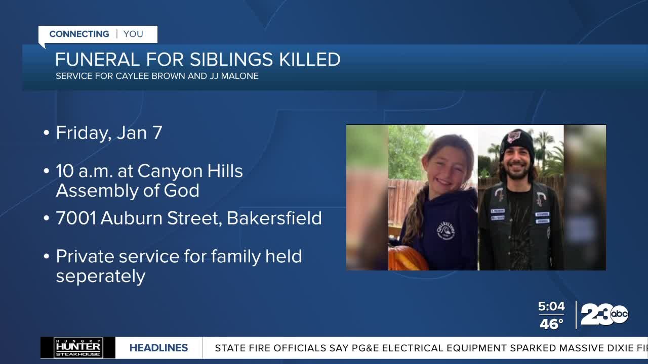 Funeral service to be held for siblings killed in suspected DUI crash