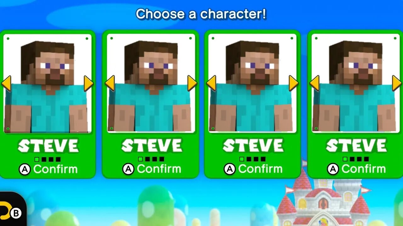 New Super Minecraft Bros. Wii: Steve's Adventure - 1 Player Co-Op Walkthrough #78 (HD)