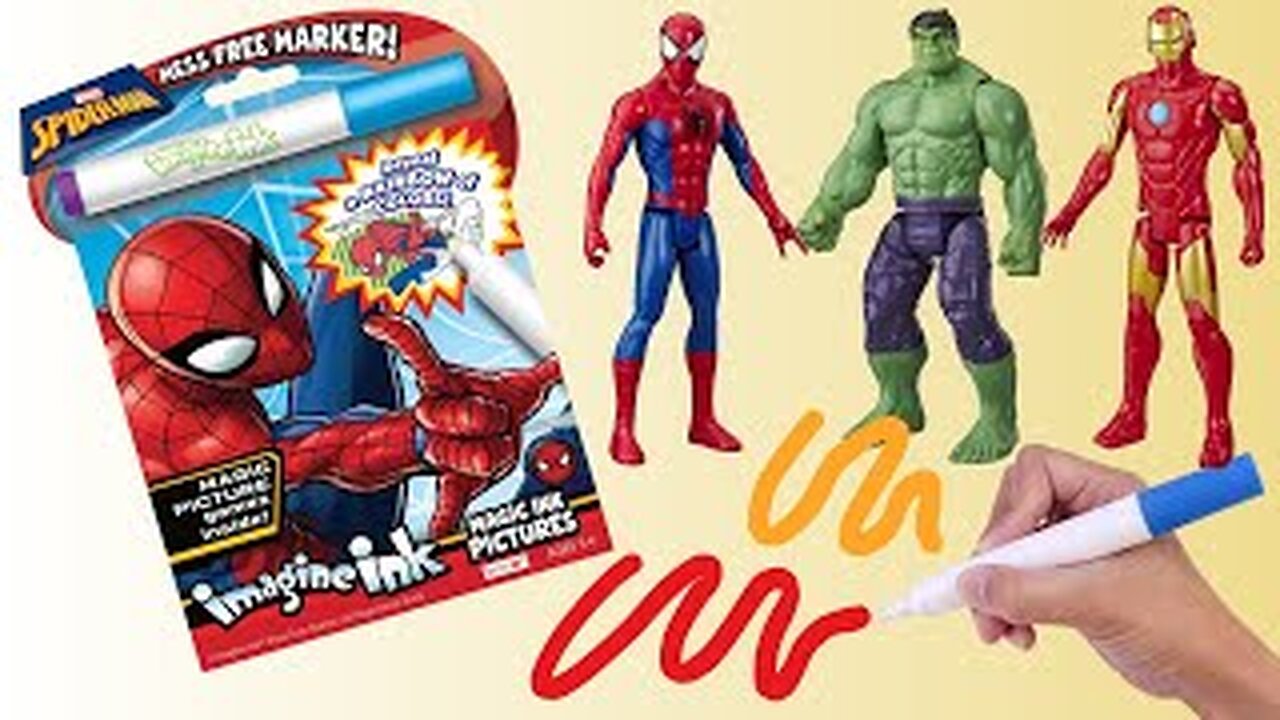 Spiderman Avengers Imagine Ink Activity Book with Magic Marker