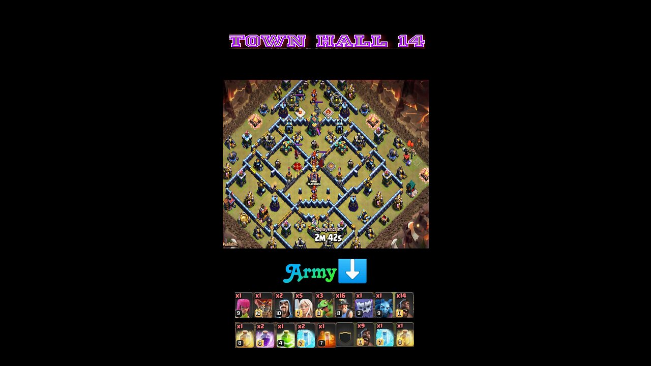 Town Hall 14 Best Hybrid Attack Streagy/Most powerful Army Clash Of Clan