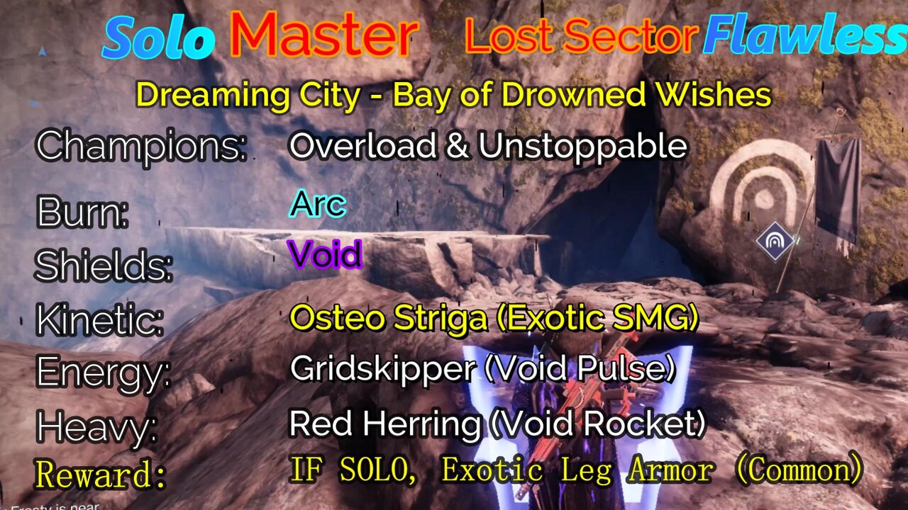 Destiny 2 Master Lost Sector: Dreaming City - Bay of Drowned Wishes Solo-Flawless 4-21-22