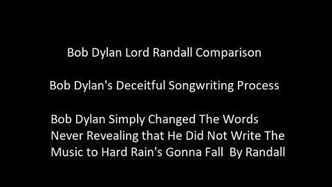 Bob Dylan Comparison Theft