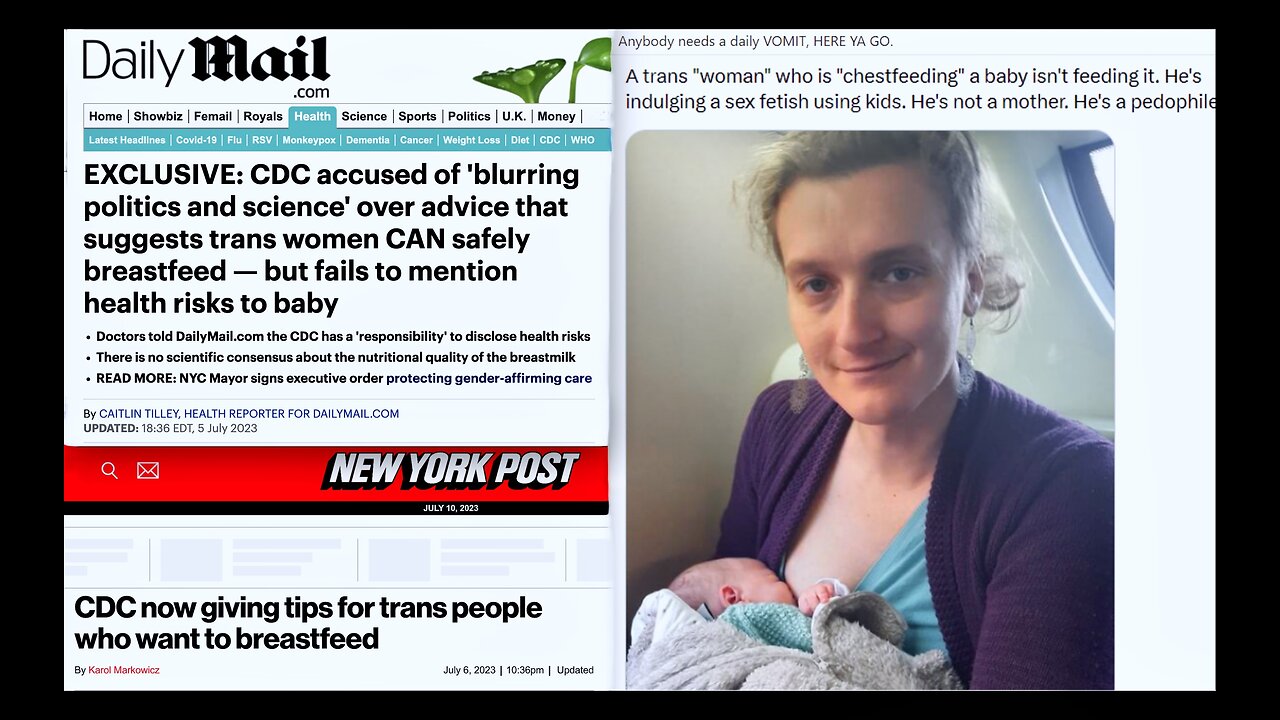 CDC Lose All Credibility Over Lactating Pedophiles CDC Claim Chicks With Dicks Can Breastfeed Babies