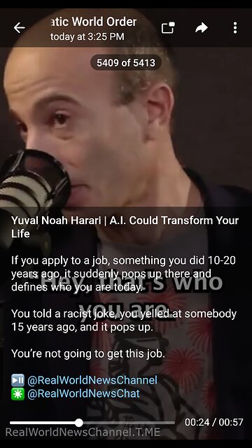 Documentary: Yuval talks AI and People's Mistakes