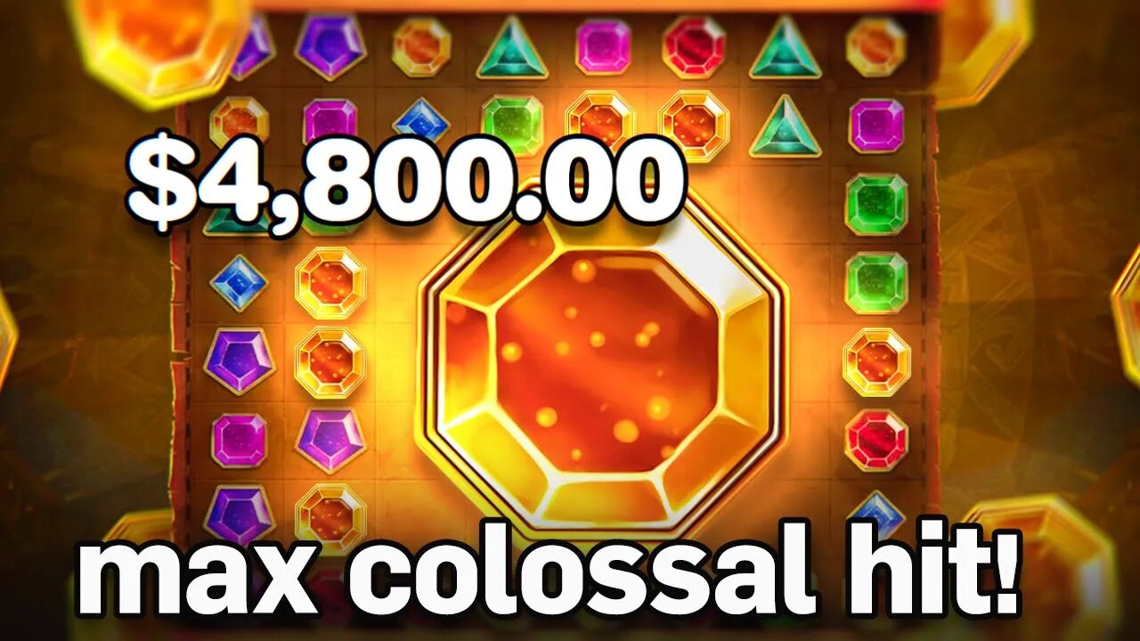 We got a MAX COLOSSAL SYMBOL on GEMS BONANZA!