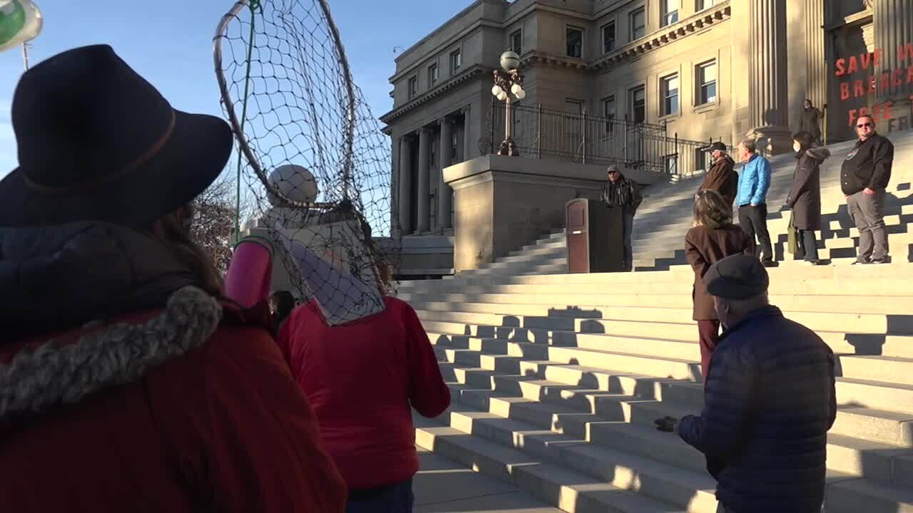 Rallying for salmon with the Shoshone-Bannock Tribe at the Idaho Capitol