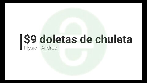 Finalizado - Airdrop - Flysio - $9 doletas para o final do ano!!!