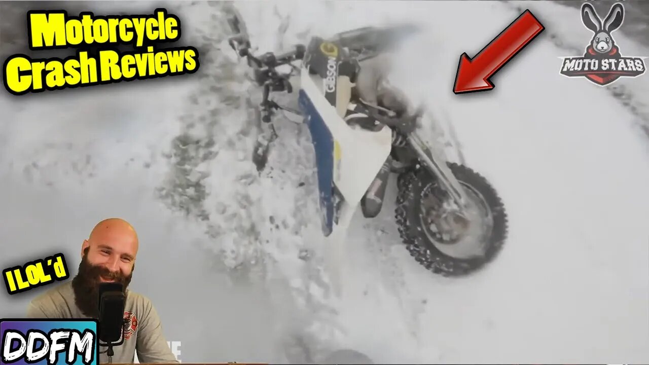 A Funny Failed Attempt to Ride a Motorcycle on the Snow