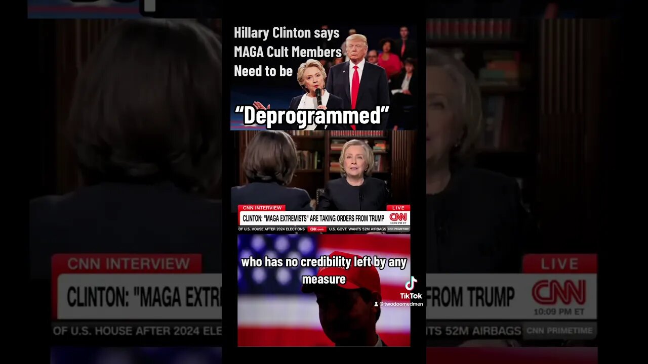 Hillary Clinton says MAGA cult members need to be “Deprogrammed”