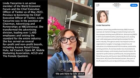 Twitter | Why Is the New CEO of Twitter (Linda Yaccarino) A Member of the World Economic Forum? Why Do Albert Bourla, Elon Musk, & Xi Jinping Agree On mRNA Technology & Human Machine Symbiosis? "We Could Merge w/ Artificial Intelligence.&quot