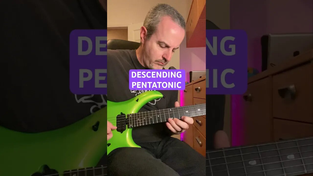 EASY Descending Pentatonic 🎸🎸🎸