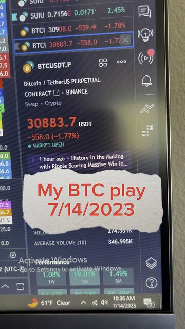 July 14, 2023 - My #BTC play