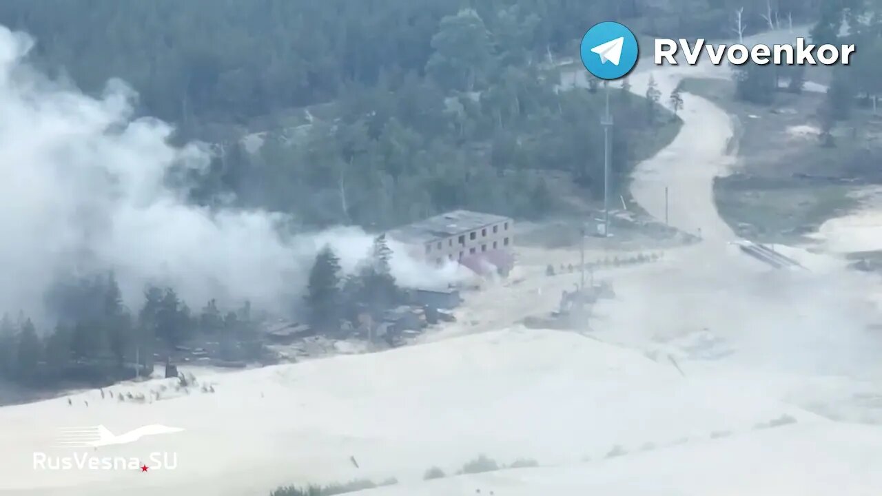 Russian Artillery Strikes Destroys Ukrainian Base Near Liman During The Offensive