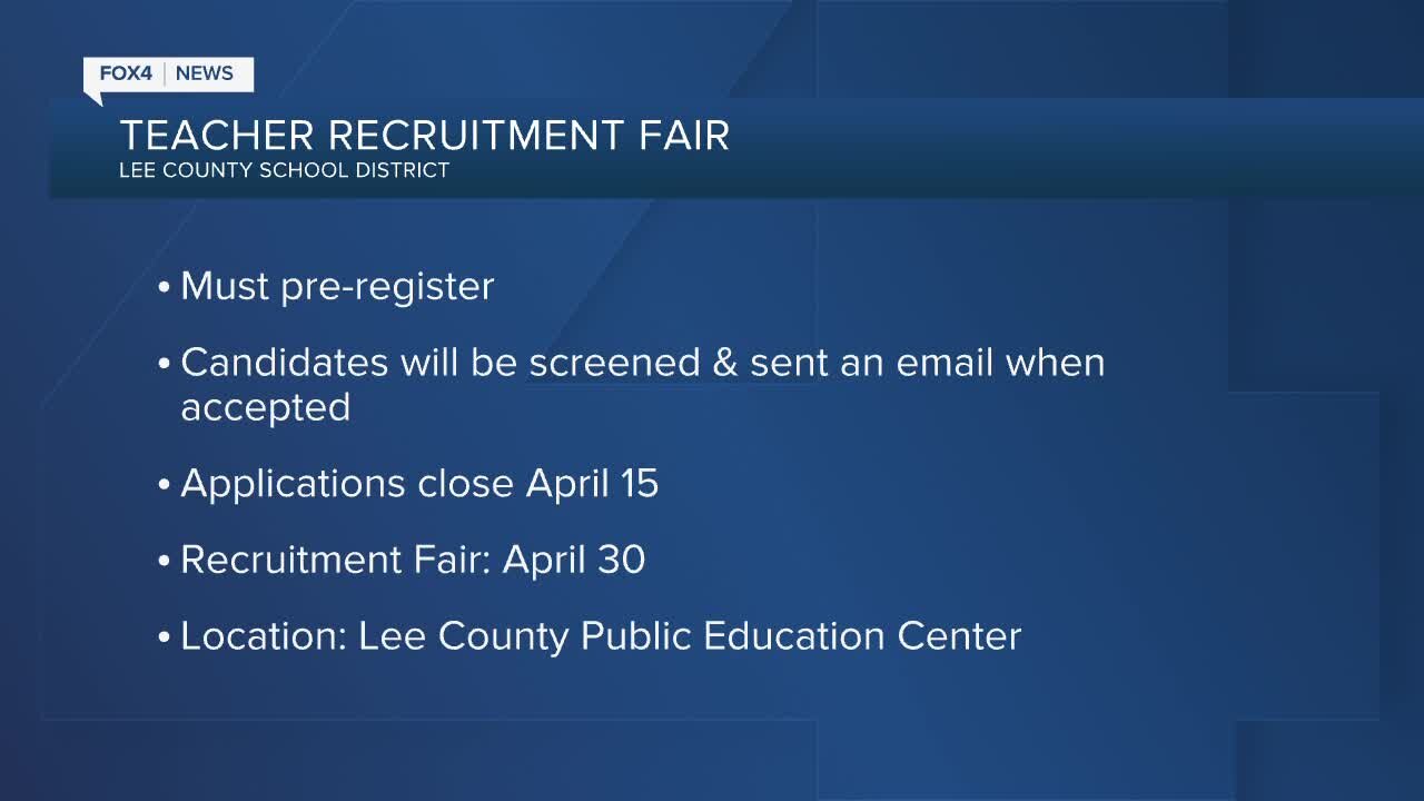Lee County teacher recruitment fair.