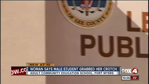 Female student says male classmate grabbed her crotch