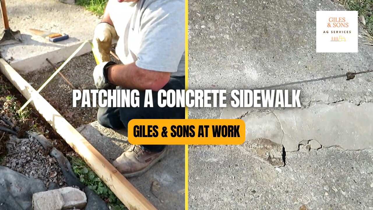 Sometimes You Need A Patch Job | Patching A Concrete Sidewalk Giles & Sons At Work