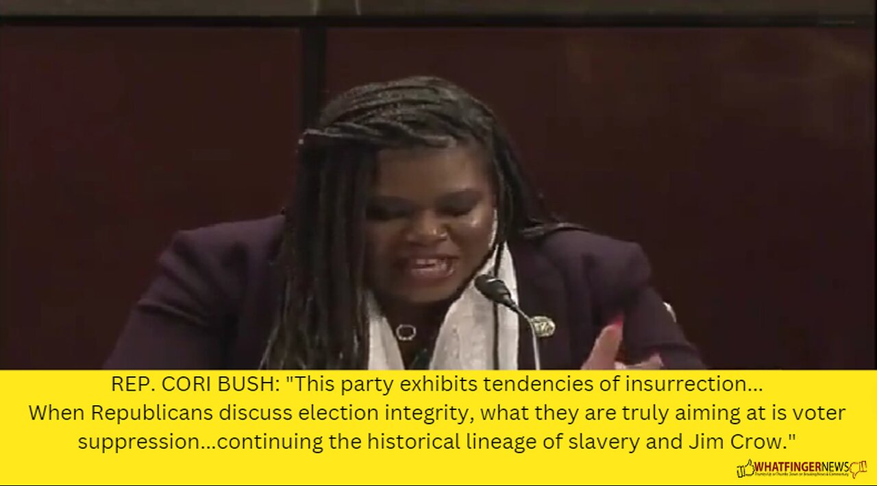 REP. CORI BUSH: "This party exhibits tendencies of insurrection...