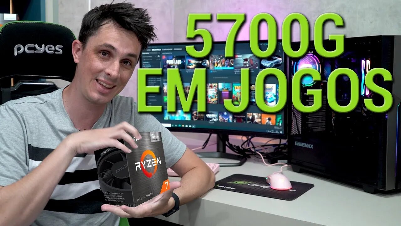 COMPUTADOR “SEM PLACA DE VÍDEO” rodando jogos! Ryzen 5700G