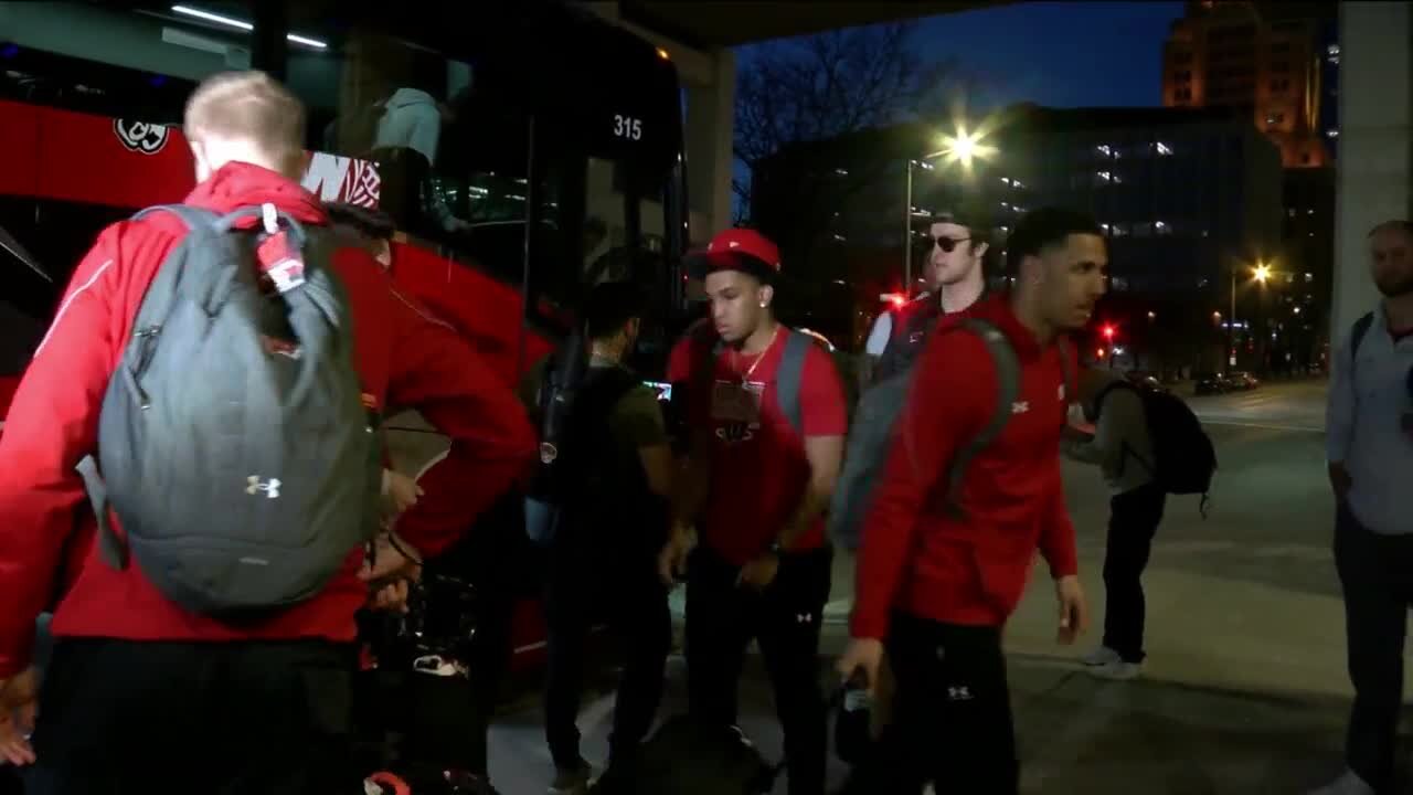 Badgers arrive in Milwaukee ahead of NCAA Tournament opener