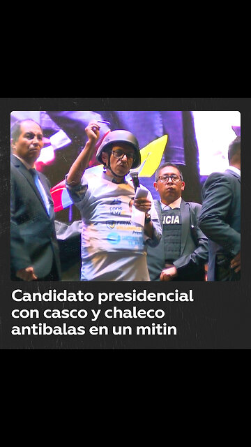 Campaña electoral de candidato presidencial ecuatoriano bajo fuertes medidas de seguridad
