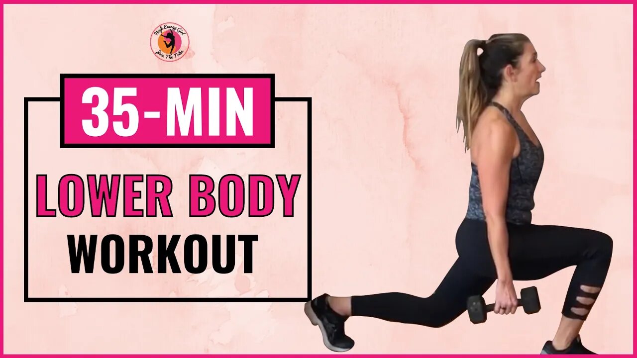 30-MIN Lower Body Workout: Quads, Hamstrings, Glutes & Core - DB Lower B