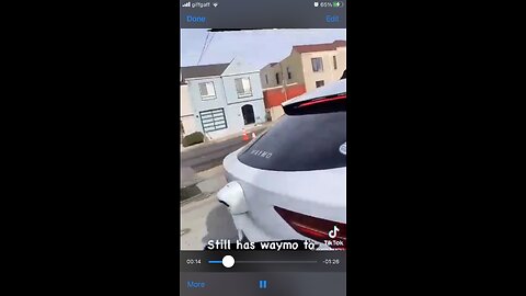 Wayno self driving car on construction site