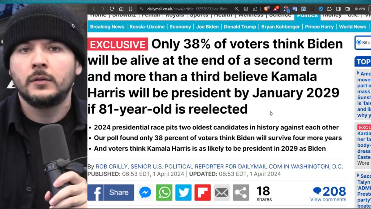 Most Voters Say BIDEN WON'T LIVE, Kamala WILL Be President If Biden Wins, Democrats QUIT IN DROVES