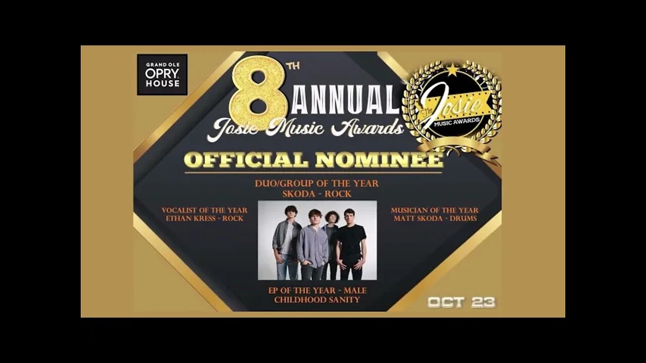 SKODA Josie Music Awards Nominations 2022