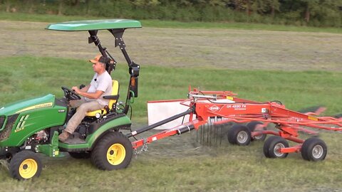 HUGE Hay Rake, SUBCOMPACT TRACTOR!!