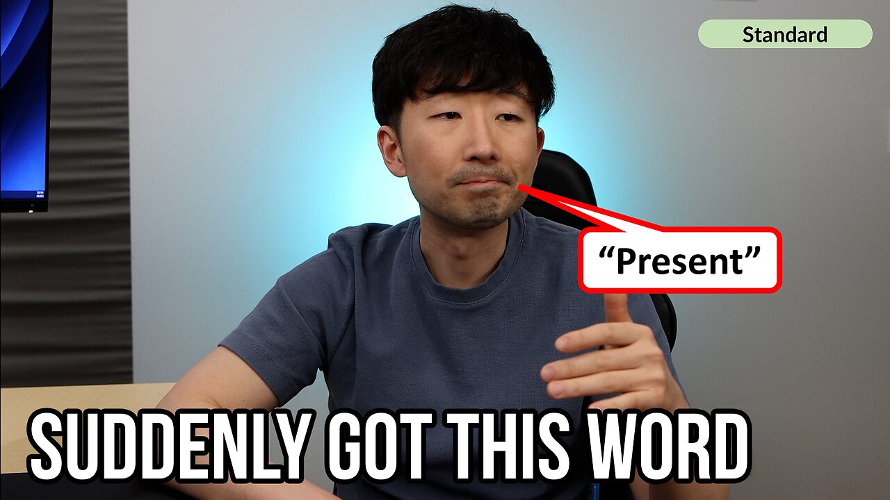 I was going about my weekend and suddenly got this word: "PRESENT"