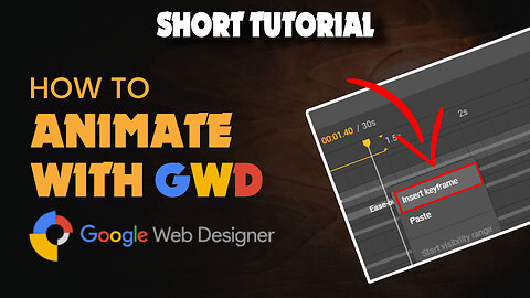 How to animate with google web designer