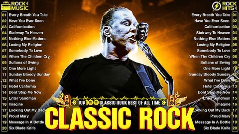 Best Classic Rock Songs 70s 80s 90s 🔥 Guns N Roses, Aerosmith, Bon Jovi, Metallica, Queen, ACDC, U2