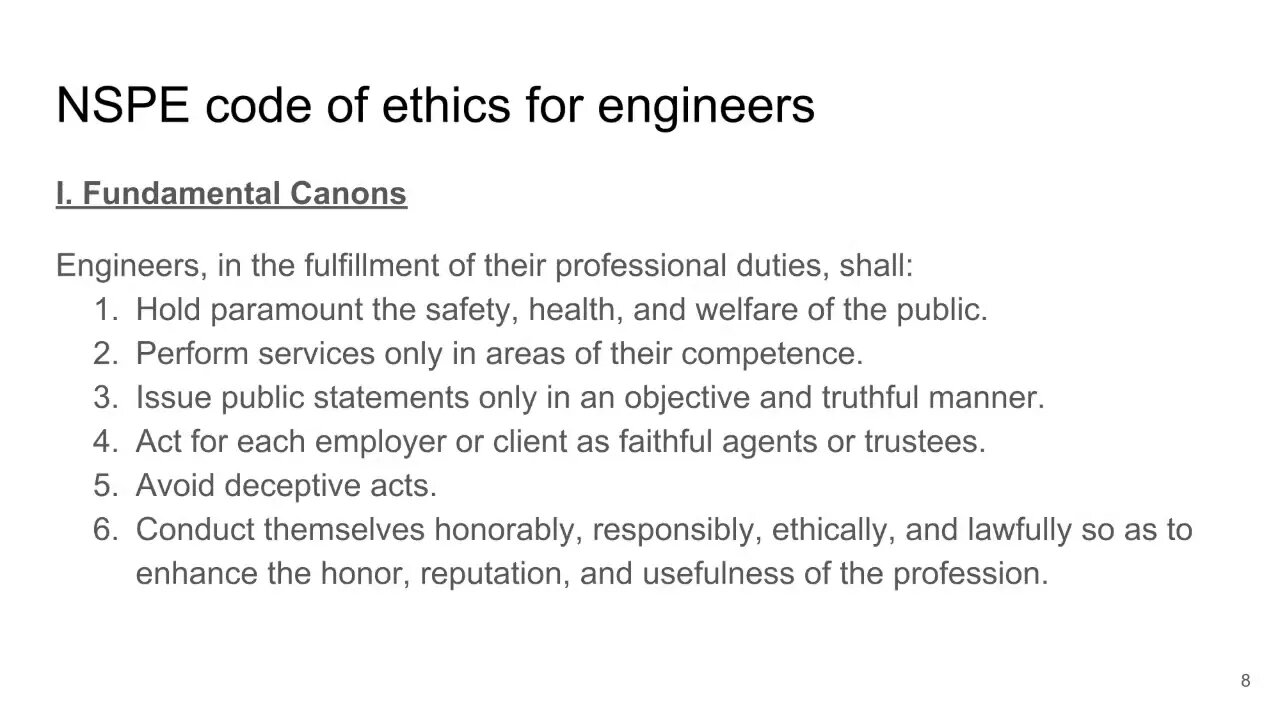 Introduction to Engineering Ethics