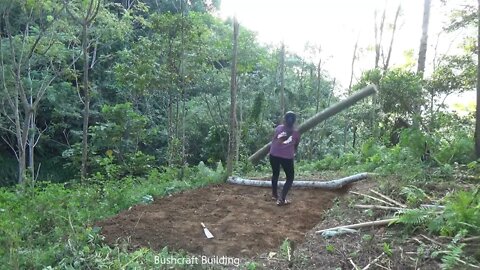 Build complete and warm survival shelter - bushwalk overnight in the wilderness)20