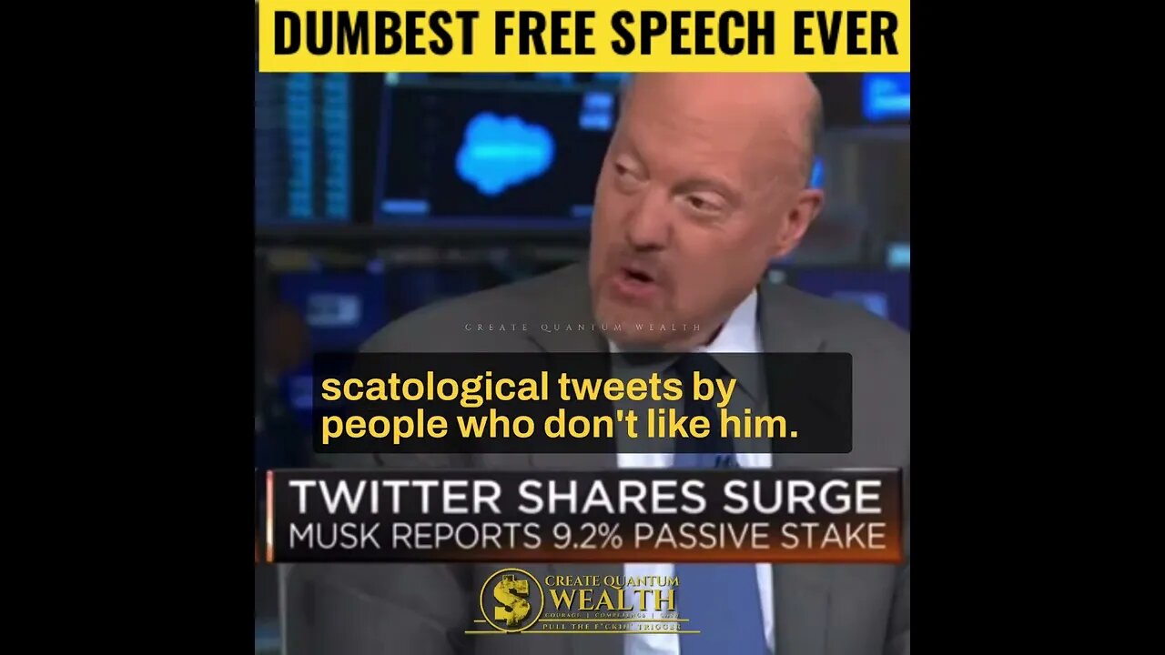 Dumbest Free Speech Ever on Elon Musk & Twitter Stock