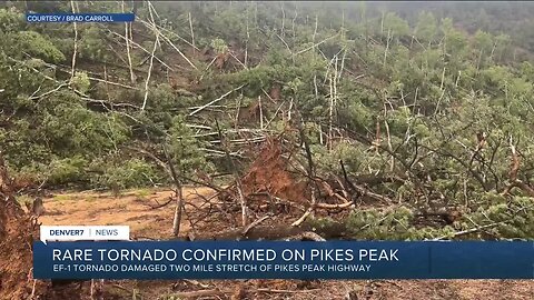 NWS: Rare tornado confirmed on Pikes Peak, estimated at EF-1