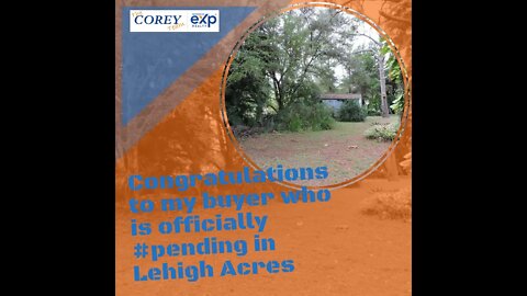 Congratulations to my buyer who is officially #pending in Lehigh Acres