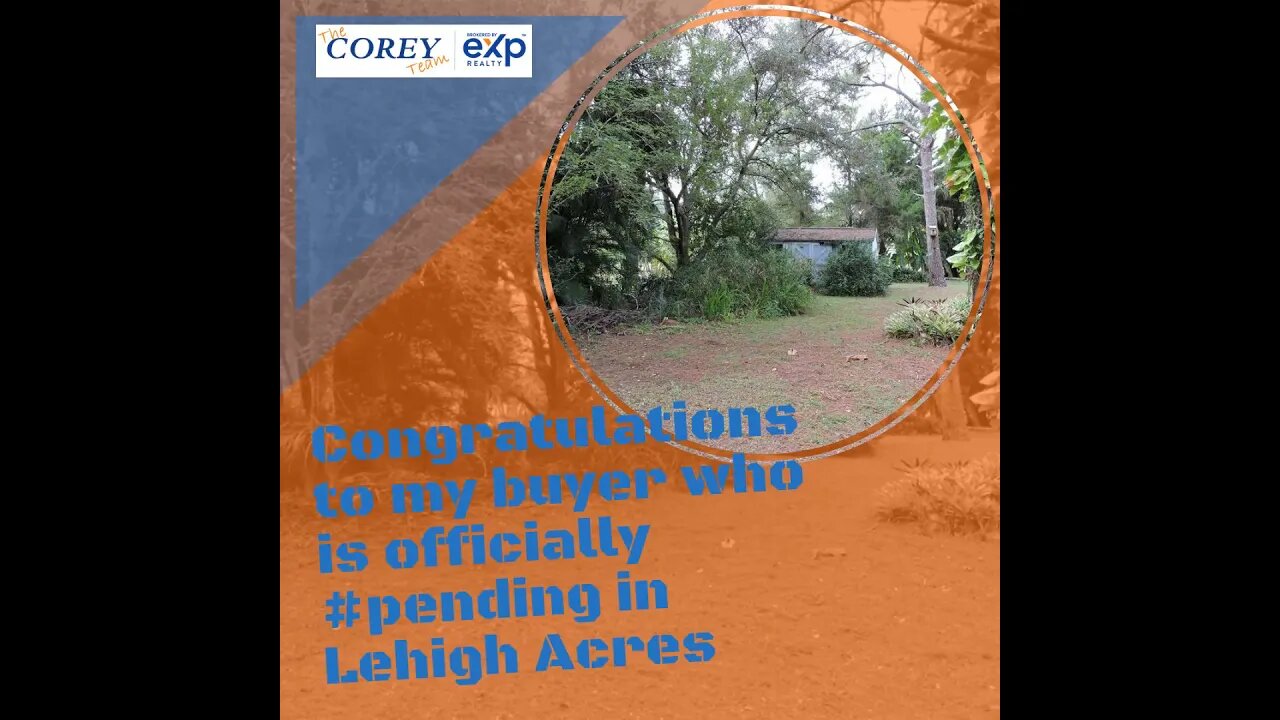 Congratulations to my buyer who is officially #pending in Lehigh Acres