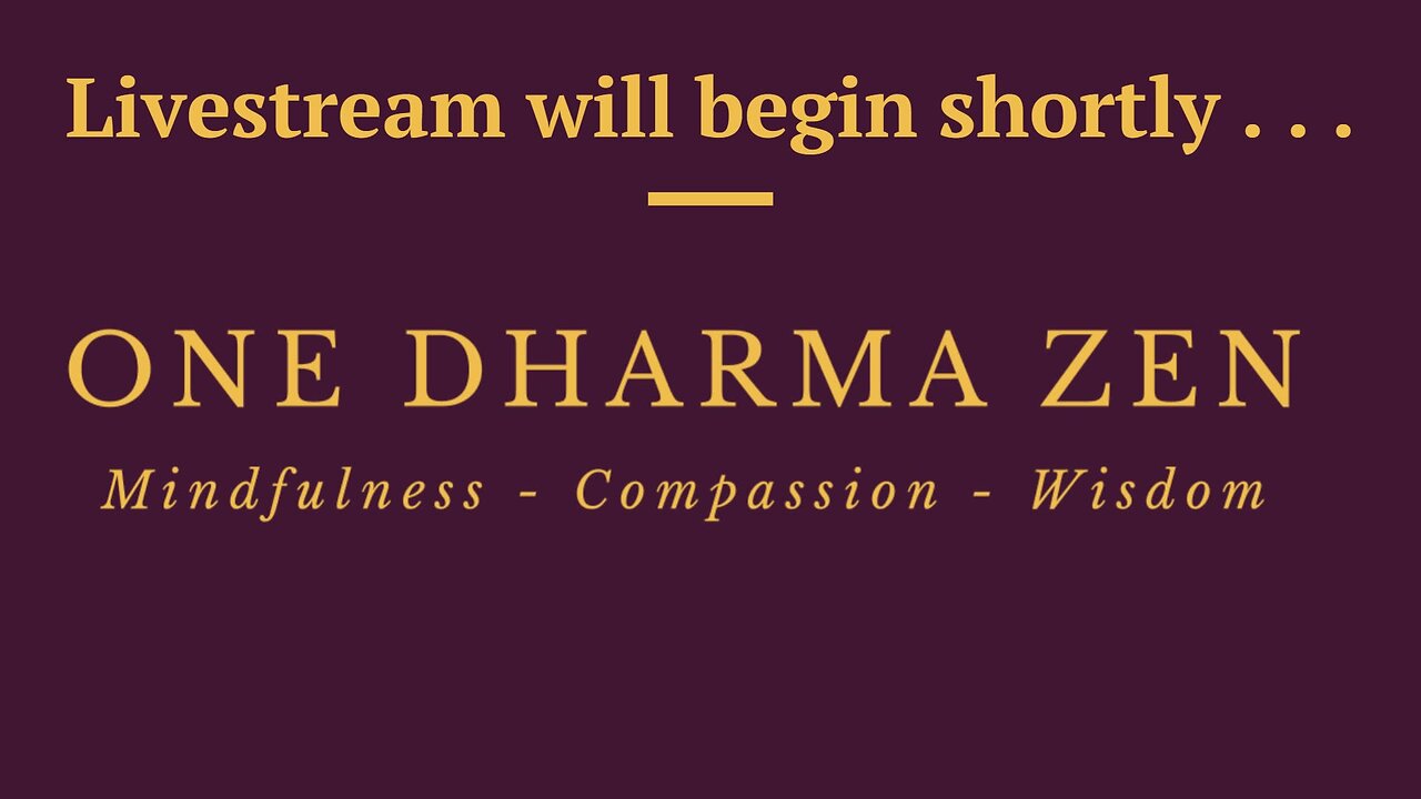 ODZ 30min Monday Morning Zen practice