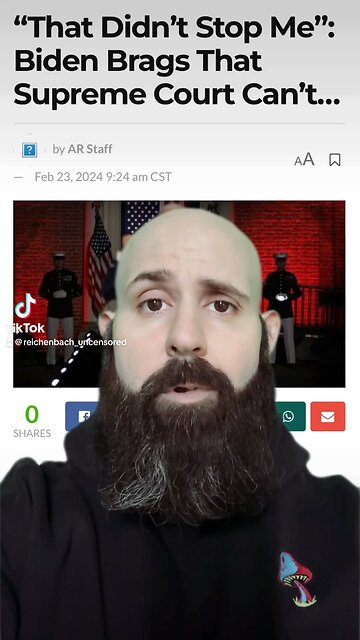 Joe Biden obviously believes he’s above the law, or lives in a different reality altogether.